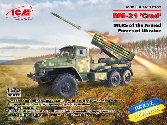 ICM 72707 1:72 BM-21 'Grad' MLRS of the Armed Forces of Ukraine