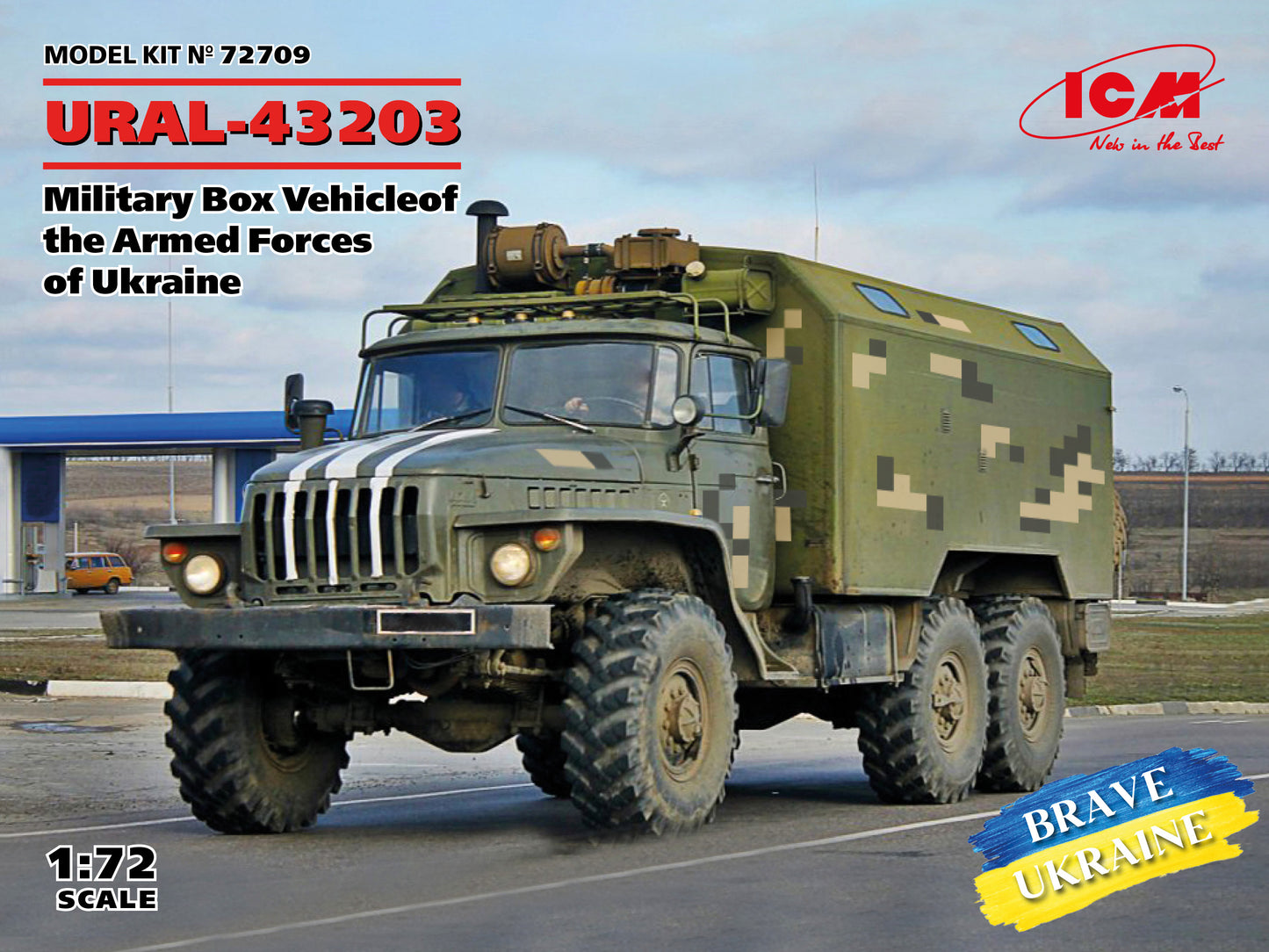 ICM 72709 1:72 URAL-43203 Military Box Vehicle of the Armed Forces of Ukraine