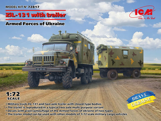 ICM 72817 1:72 ZiL-131 Truck with trailer Armed Forces of Ukraine