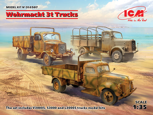 ICM DS3507 1:35 Wehrmacht 3t Trucks Diorama Set