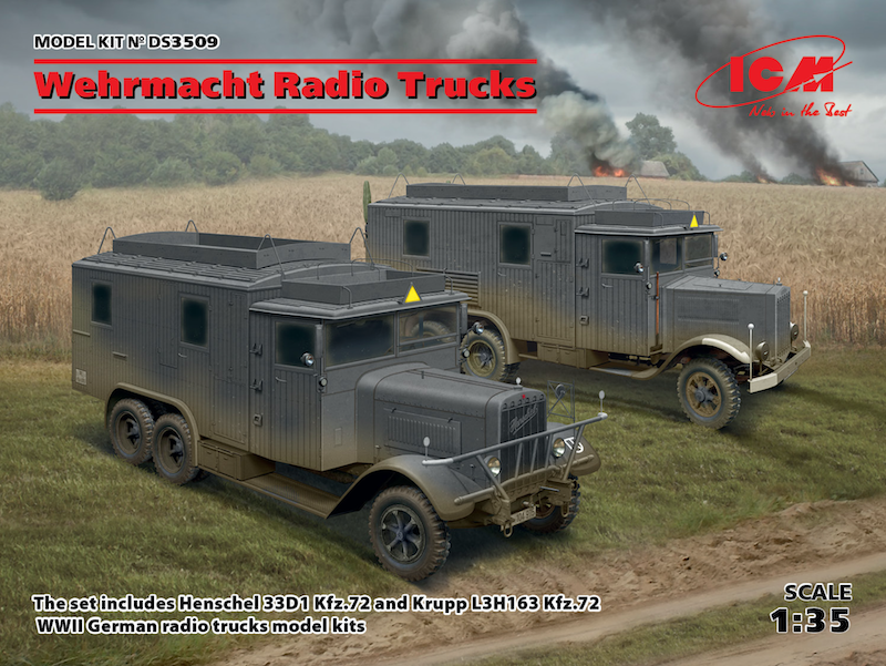 ICM DS3509 1:35 Wehrmacht Radio Trucks Diorama Set