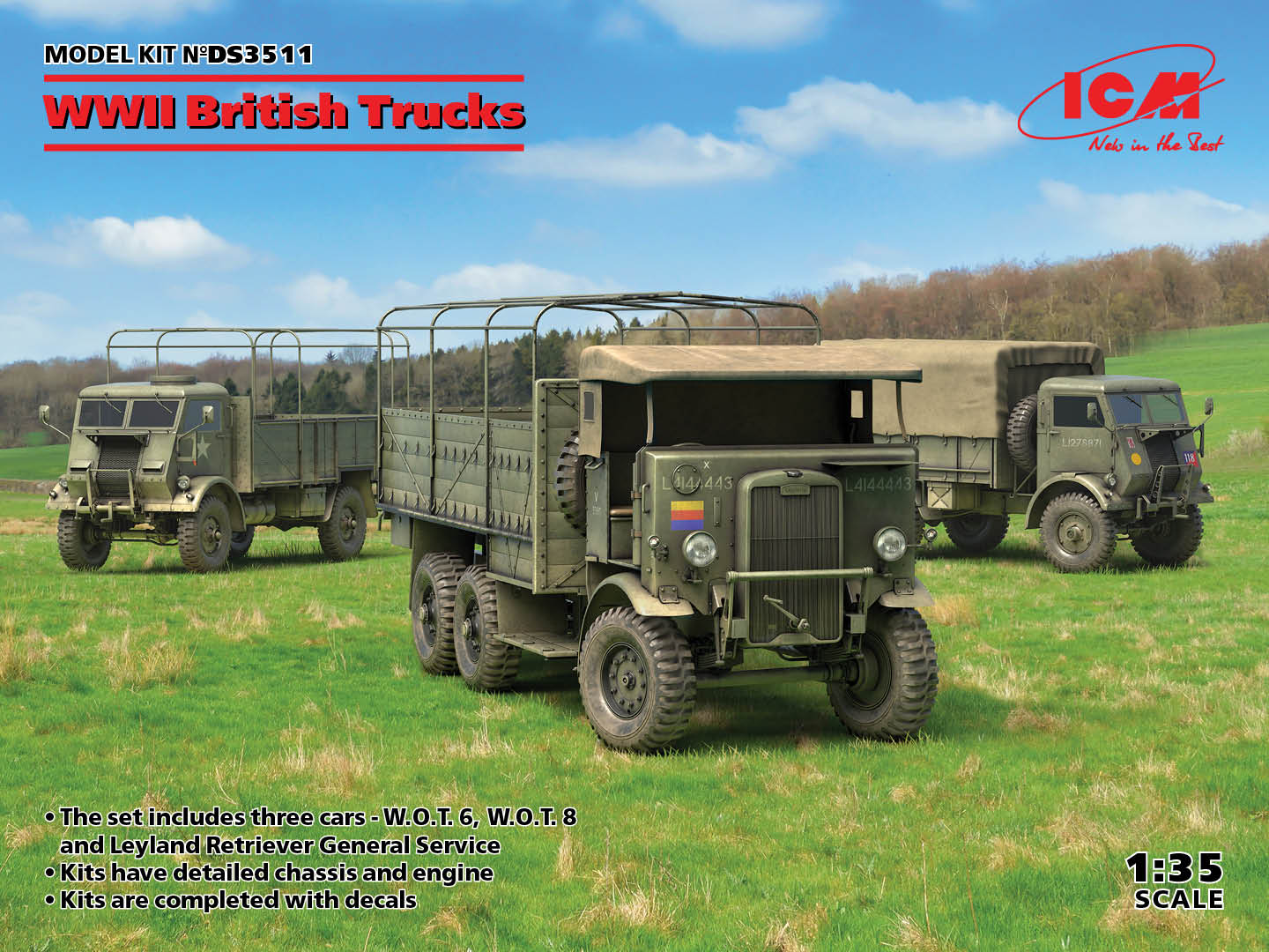 ICM DS3511 1:35 WWII British Trucks Diorama Set