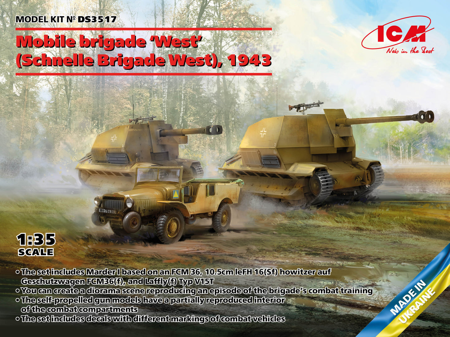 ICM DS3517 1:35 Mobile Brigade 'West' (Schnelle Brigade West), 1943 Diorama Set