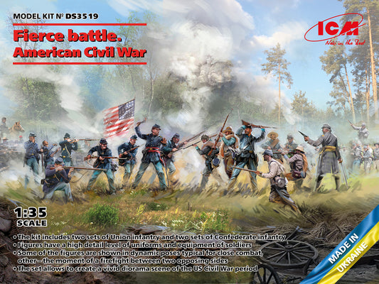 ICM DS3519 1:35 Fierce Battle American Civil War Diorama Set