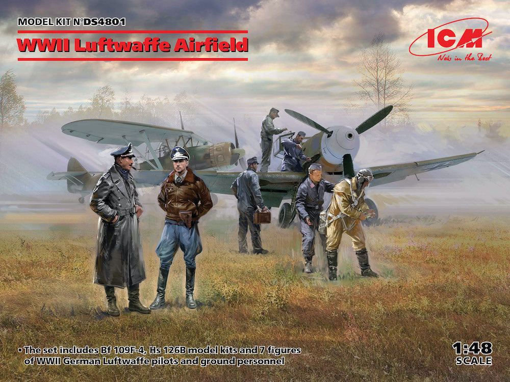 ICM DS4801 1:48 WWII Luftwaffe Airfield Diorama Set