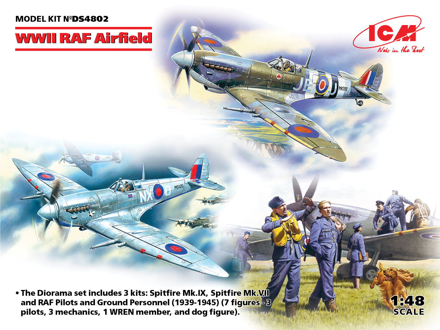 ICM DS4802 1:48 WWII RAF Airfield Diorama Set