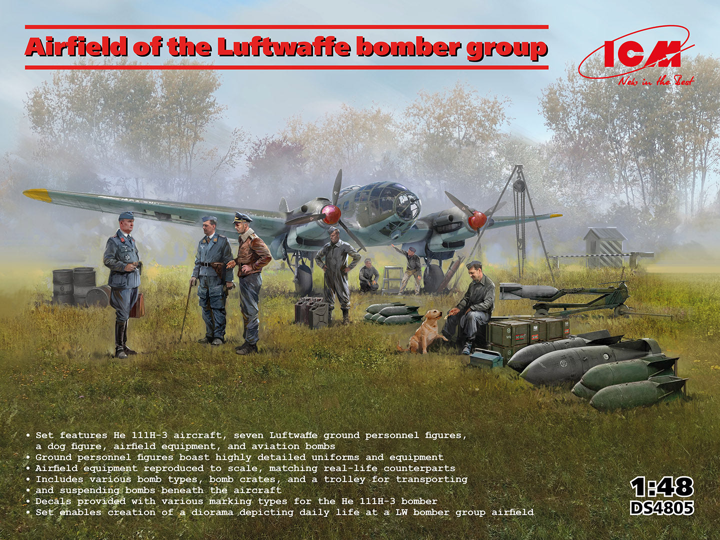 ICM DS4805 1:48 Airfield of the Luftwaffe bomber group