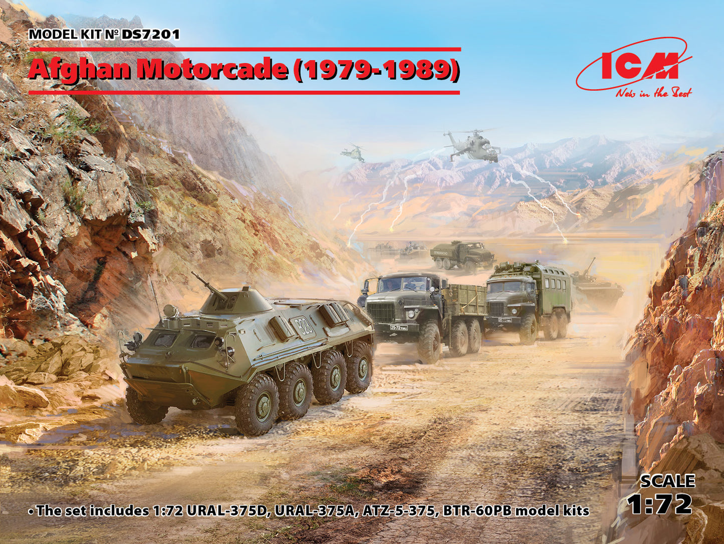 ICM DS7201 1:72 Afghan Motorcade (1979-1989) Diorama Set