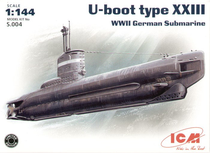 ICM S004 1:144 U-Boat type XXIII WWII German Submarine