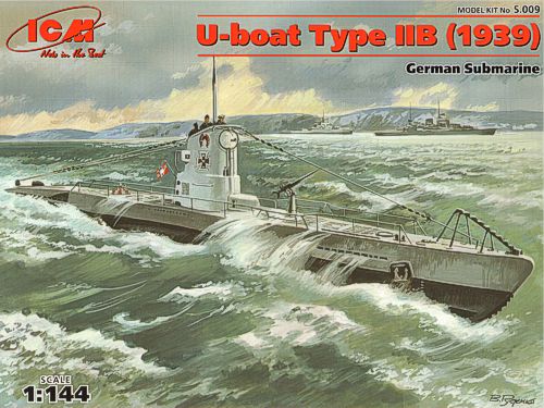 ICM S009 1:144 U-Boat Type IIB WWII German Submarine 1939