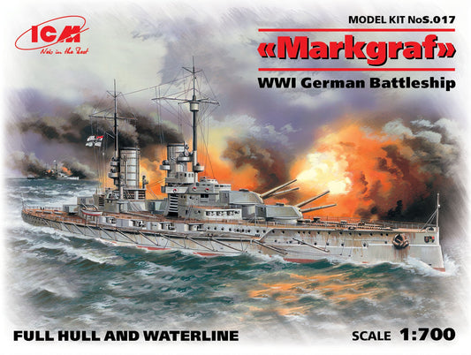 ICM S017 1:700 Markgraf (WWI German Battleship)