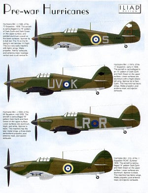 Iliad Design D48001 1:48 Hawker Hurricane Mk.I Pre-war aircraft.