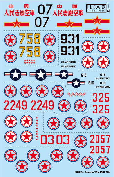 Iliad Design 48027A 1:48 Korean War Mikoyan MiG-15s