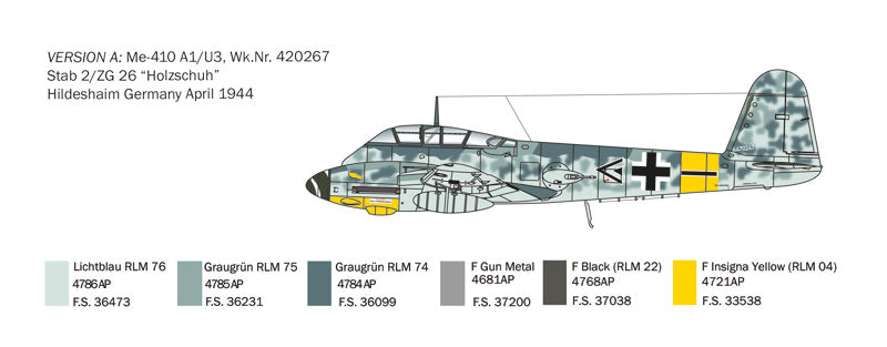 Italeri 074 1:72 Messerschmitt Me-410 Hornisse