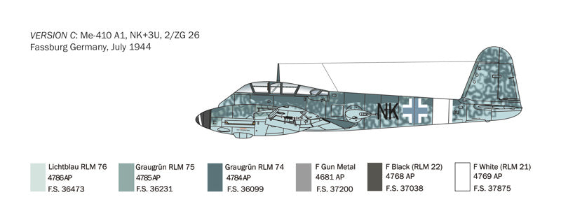 Italeri 074 1:72 Messerschmitt Me-410 Hornisse