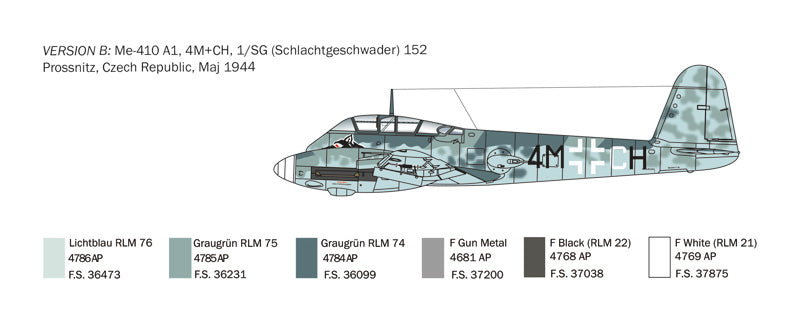 Italeri 074 1:72 Messerschmitt Me-410 Hornisse