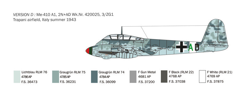 Italeri 074 1:72 Messerschmitt Me-410 Hornisse