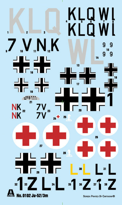 Italeri 102 1:72 Junkers Ju-52/3m Tante Ju 3M (G5-G9)