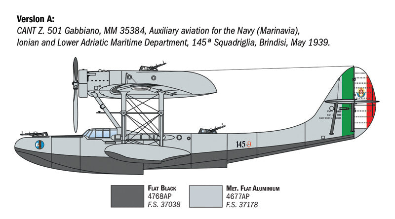 Italeri 112 1:72 Cant Z.501 Italian flying boat