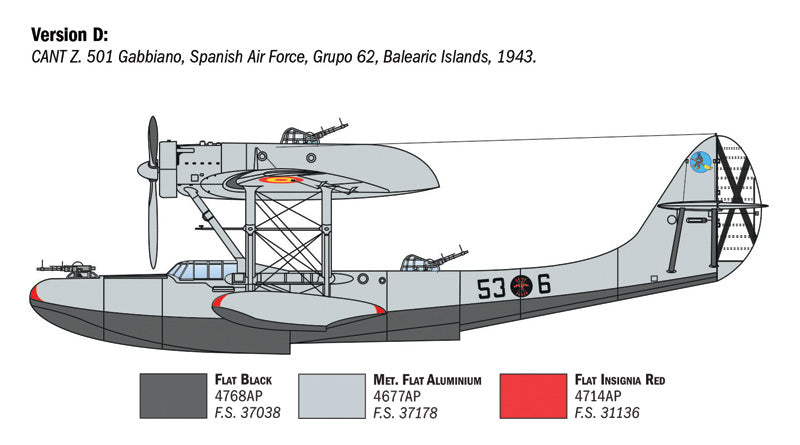 Italeri 112 1:72 Cant Z.501 Italian flying boat