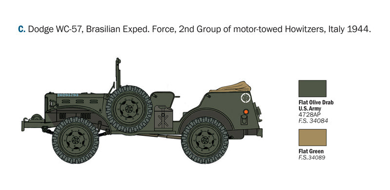 Italeri 0228 1:35 Dodge WC-56/57 Command Car