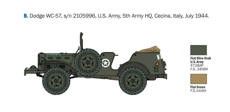 Italeri 0228 1:35 Dodge WC-56/57 Command Car