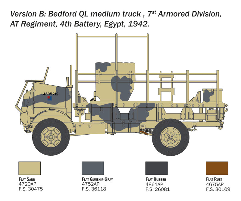 Italeri 241 1:35 Bedford QL Medium Truck