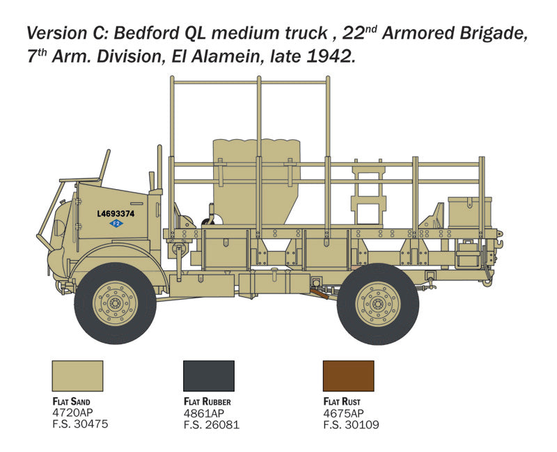 Italeri 241 1:35 Bedford QL Medium Truck