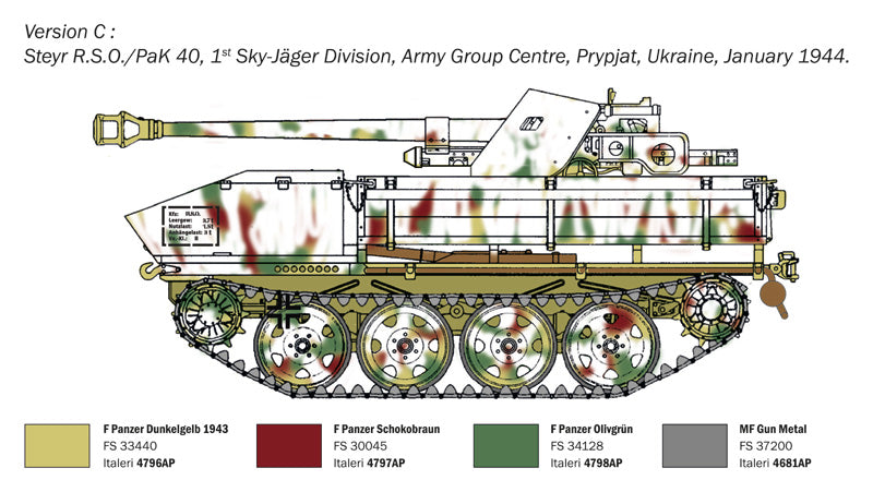 Italeri 355 1:35 Steyr RSO SPG with PaK-40