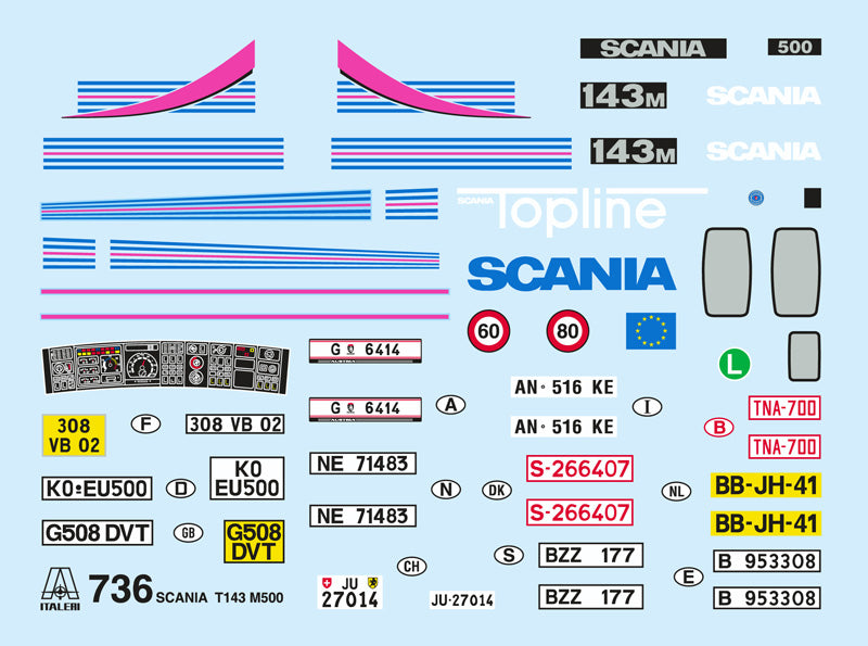 Italeri 736 1:24 Scania 143 M500 Topline