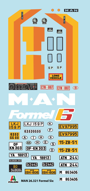 Italeri 756 1:24 MAN 26.321 Formel Six