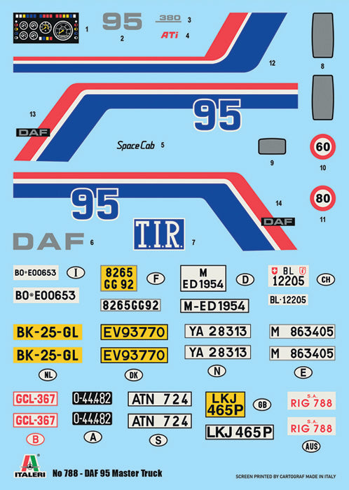 Italeri 788 1:24 DAF 95 Master Truck