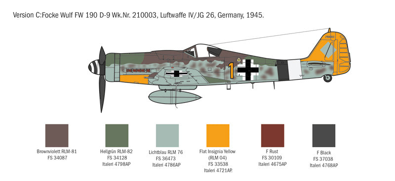 Italeri 1312 1:72 Focke-Wulf Fw-190D-9