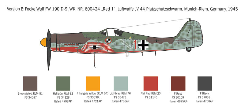 Italeri 1312 1:72 Focke-Wulf Fw-190D-9