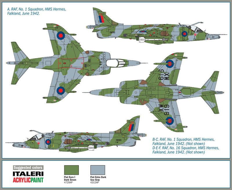 Italeri 1401 1:72 BAe Harrier Gr.3 Falklands