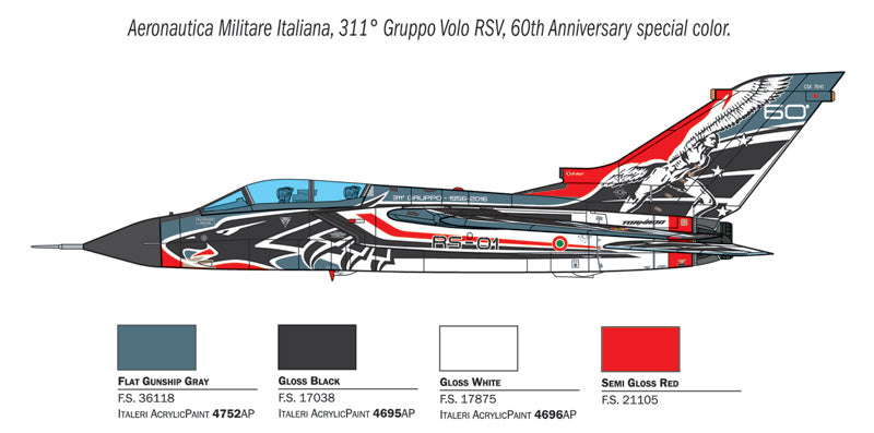 Italeri 1403 1:72 Panavia Tornado IDS 60Ã‚Â° Anniv. 311Ã‚Â°GV RSV 'Special Colours'