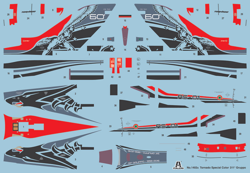 Italeri 1403 1:72 Panavia Tornado IDS 60Ã‚Â° Anniv. 311Ã‚Â°GV RSV 'Special Colours'