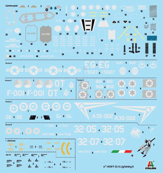 Italeri 1409 1:72 Lockheed-Martin F-35A Lightning II