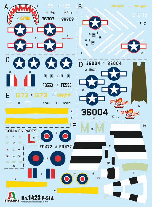 Italeri 1423 1:72 North-American P-51A Mustang