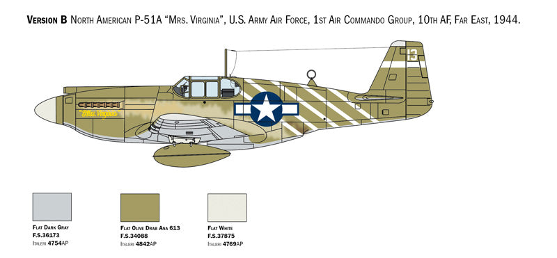 Italeri 1423 1:72 North-American P-51A Mustang