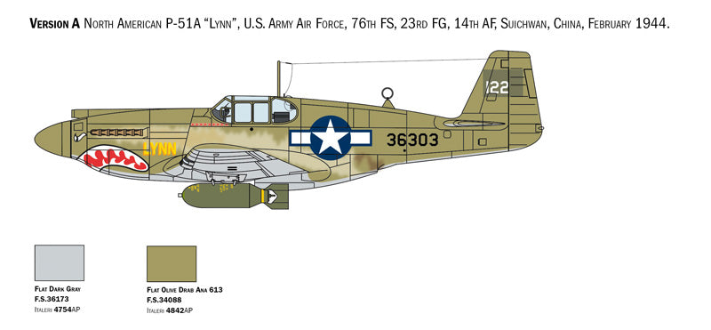 Italeri 1423 1:72 North-American P-51A Mustang