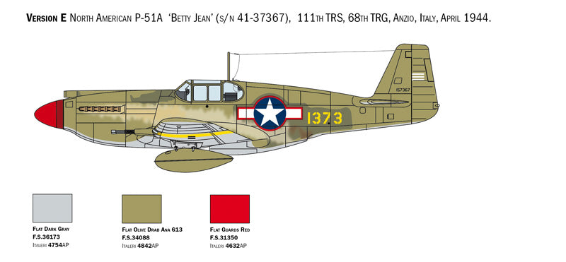 Italeri 1423 1:72 North-American P-51A Mustang