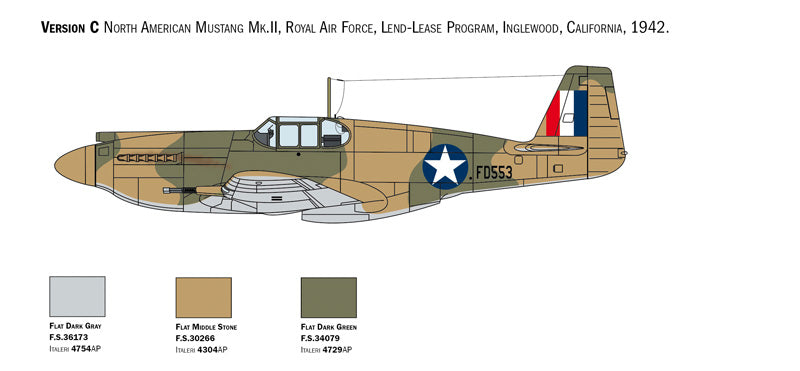 Italeri 1423 1:72 North-American P-51A Mustang