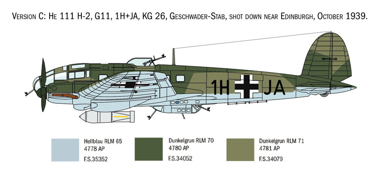 Italeri 1436 1:72 Heinkel He111 H-6 80th Anniversary of the Battle of Britain