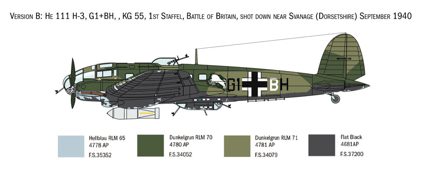 Italeri 1436 1:72 Heinkel He111 H-6 80th Anniversary of the Battle of Britain