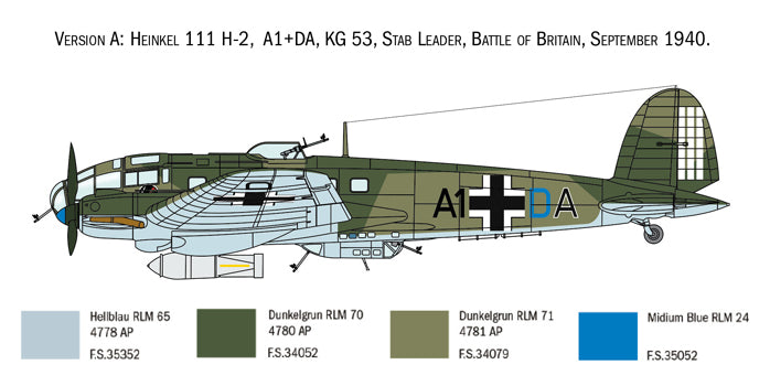 Italeri 1436 1:72 Heinkel He111 H-6 80th Anniversary of the Battle of Britain