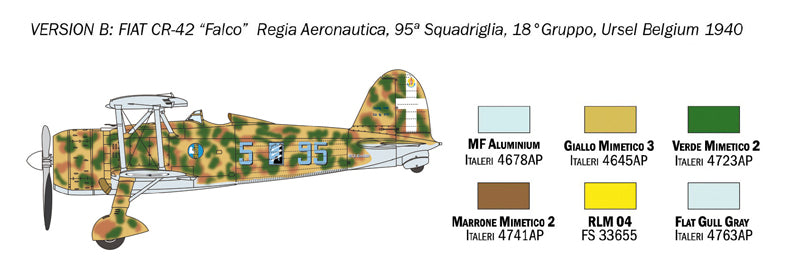 Italeri 1437 1:72 Fiat CR.42 Falco