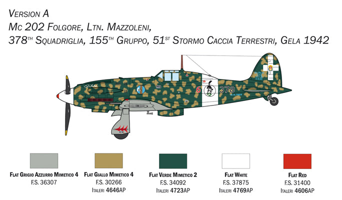 Italeri 1439 1:72 Macchi MC.202 Folgore