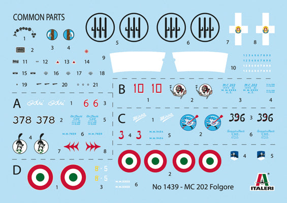 Italeri 1439 1:72 Macchi MC.202 Folgore