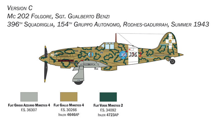 Italeri 1439 1:72 Macchi MC.202 Folgore